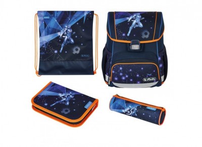Herlitz alsós merevfalú ergonomikus iskolatáska Loop Plus Galaxy Game