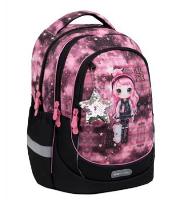 Belmil alsós ergonomikus iskolatáska, Leisure Plus 338-87, Pink Girl