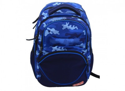 Herlitz iskolatáska, hátizsák Zipper Blue Army